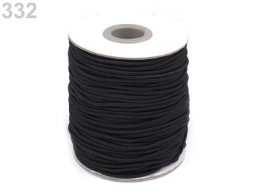 Gummikordel rund Ø3 mm MAGGIE - Schwarz